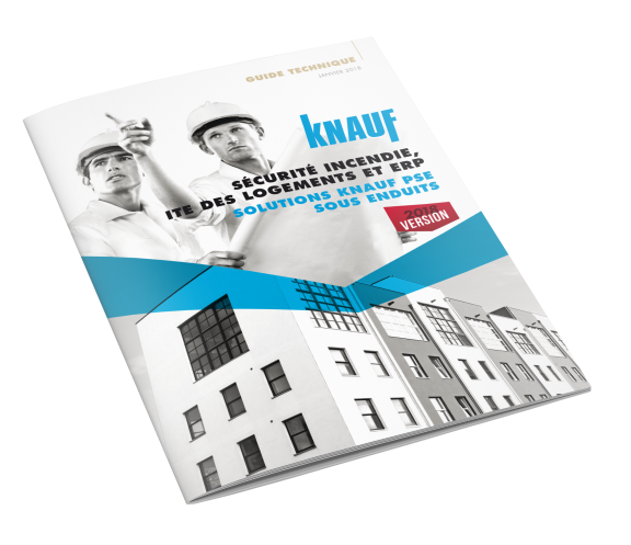 Couverture du guide des Solutions Knauf en PSE sous enduits - Sécurité incendie, ITE des logements et ERP