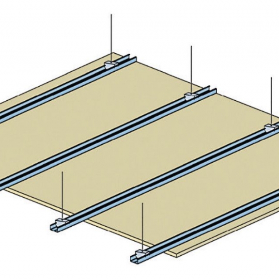 PKM_CHARPENTE-BOIS.fr_F47@500_2KHD18_AVEC-LAINE_SANS-SURCHARGE_L1150 - Plafond plaque de plâtre sur ossatures métalliques - plafonds isolants PKM - Knauf